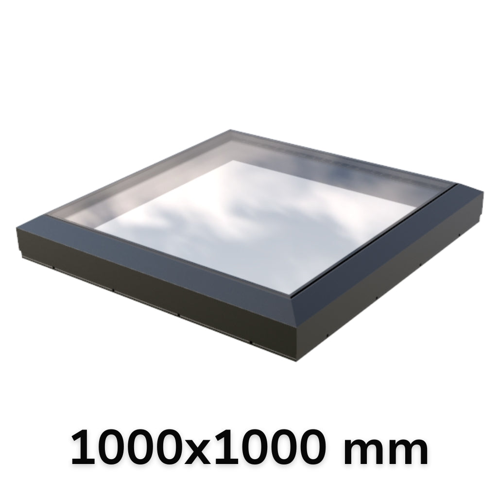 1000 x 1000 mm vast glazen lichtstraat (Premium-assortiment)