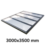 3000 x 3500 mm Fixed Glass Link Modular Skylight (2 Fixed 0 Opening)