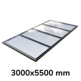 3000 x 5500 mm Fixed Glass Link Modular Skylight (4 Fixed 0 Opening)