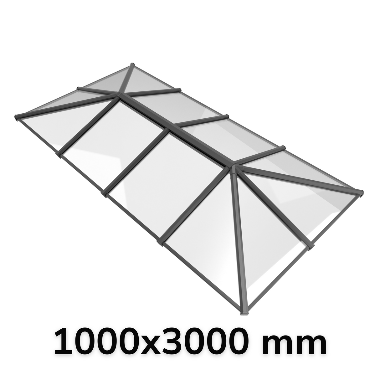 100 x 300 cm Stratus Aluminium Daklantaarn Stijl 7 (Traditioneel)