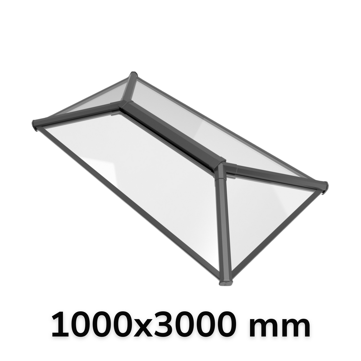 100 x 300 cm Stratus Aluminium Daklantaarn Stijl 1 (Modern)