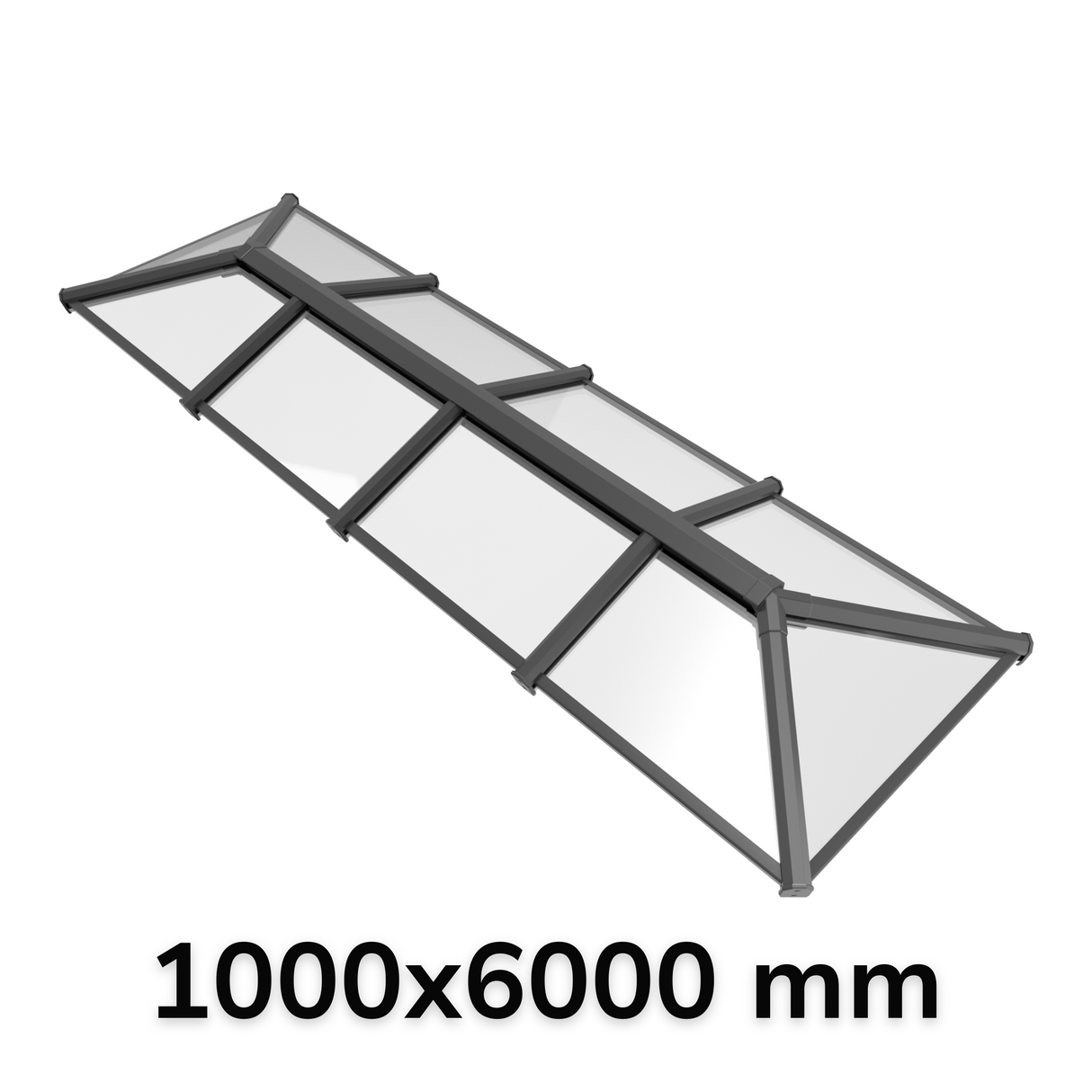 1000 x 6000 mm Stratus Verrière de Toit en Aluminium Style 6 (Traditionnel)