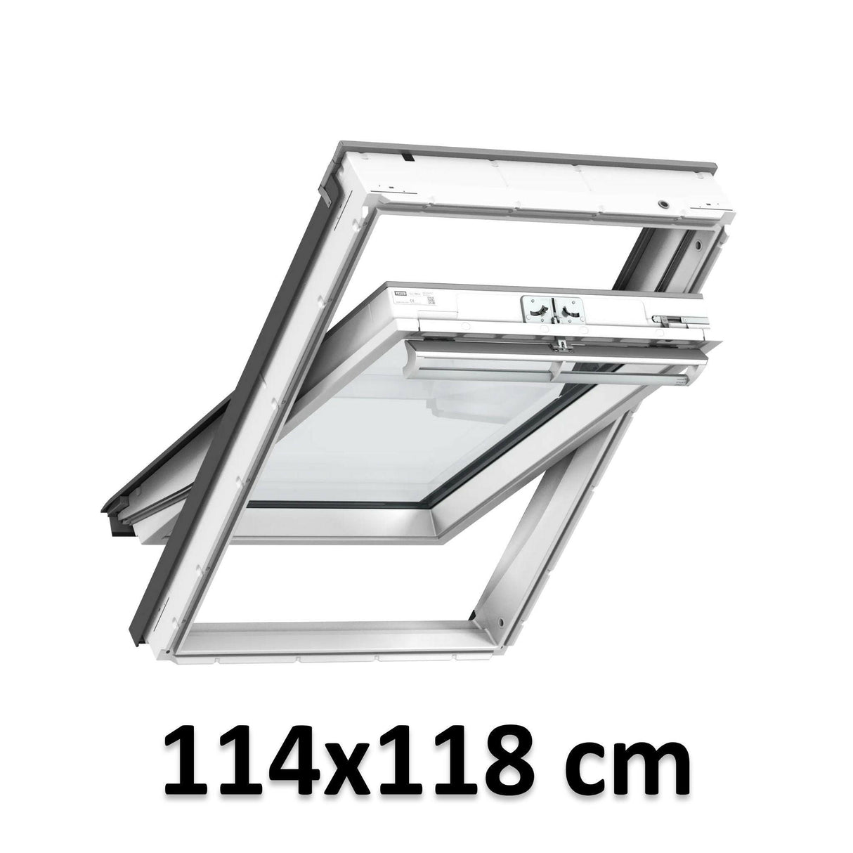 114x118 cm VELUX GGU SK06 0366 Manual Centre-Pivot Roof Window | White Polyurethane Maintenance Free | Triple Glazed.