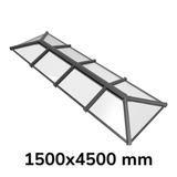 1500 x 4500 mm Stratus Verrière de Toit en Aluminium Style 6 (Traditionnel)