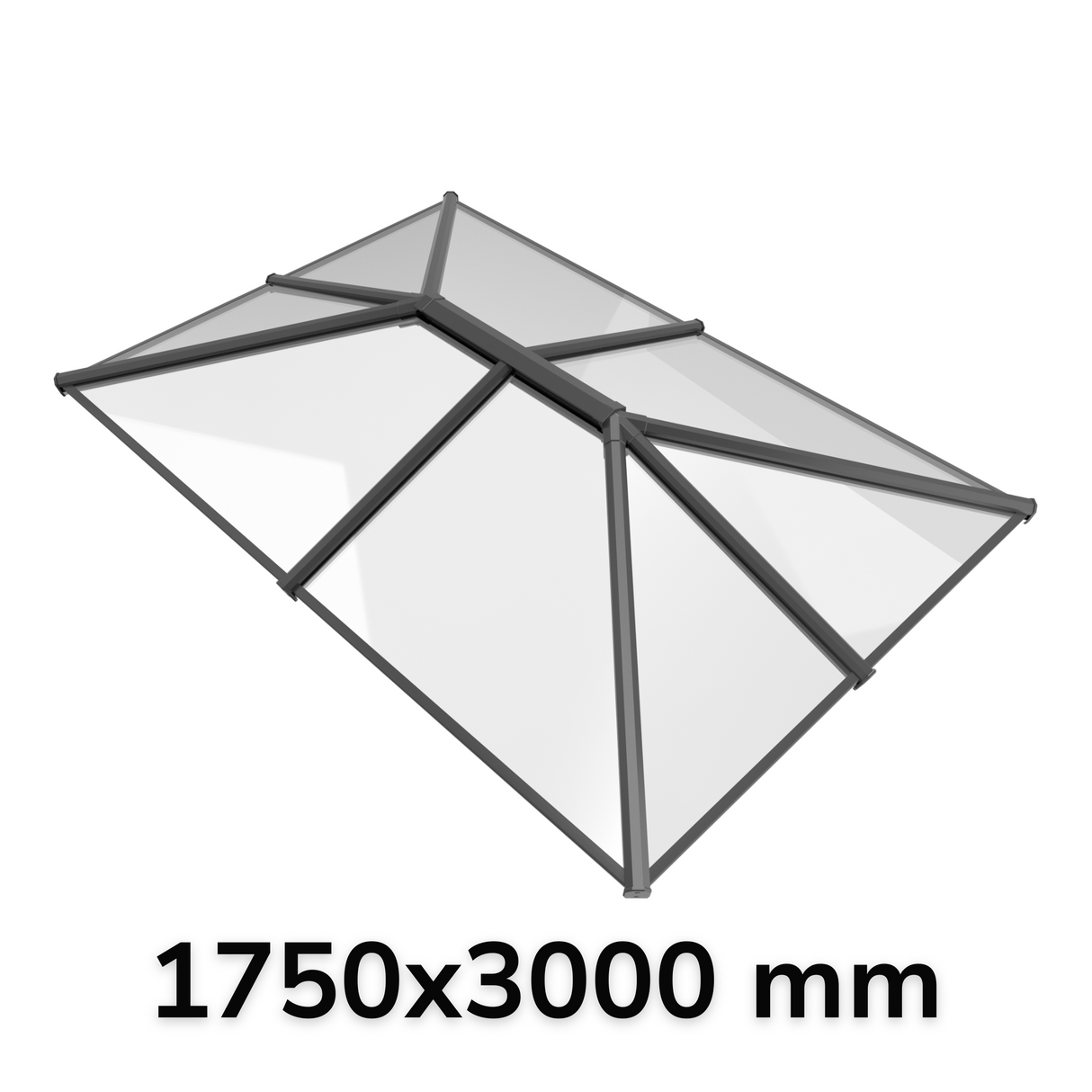 1750 x 3000 mm Stratus Verrière de Toit en Aluminium Style 4 (Traditionnel)