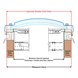 Lanterneau de ventilation de fumée 1200 x 1800 mm de Mardome