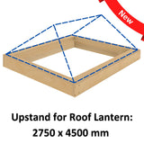 2750 x 4500 mm geïsoleerde opstand voor daklantaarn