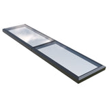 1000 x 4500 mm Fixed Glass Link Modular Skylight (2 Fixed 0 Opening)