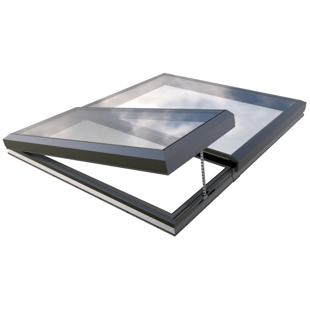 2000 x 2500 mm Electric Opening Glass Link Modular Skylight (1 Fixed 1 Opening)