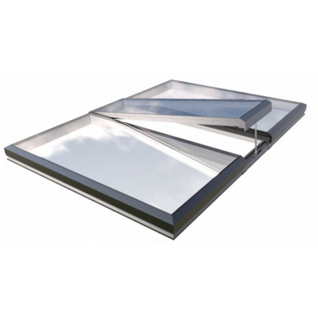 2500 x 3500 mm Electric Opening Glass Link Modular Skylight (2 Fixed 1 Opening)