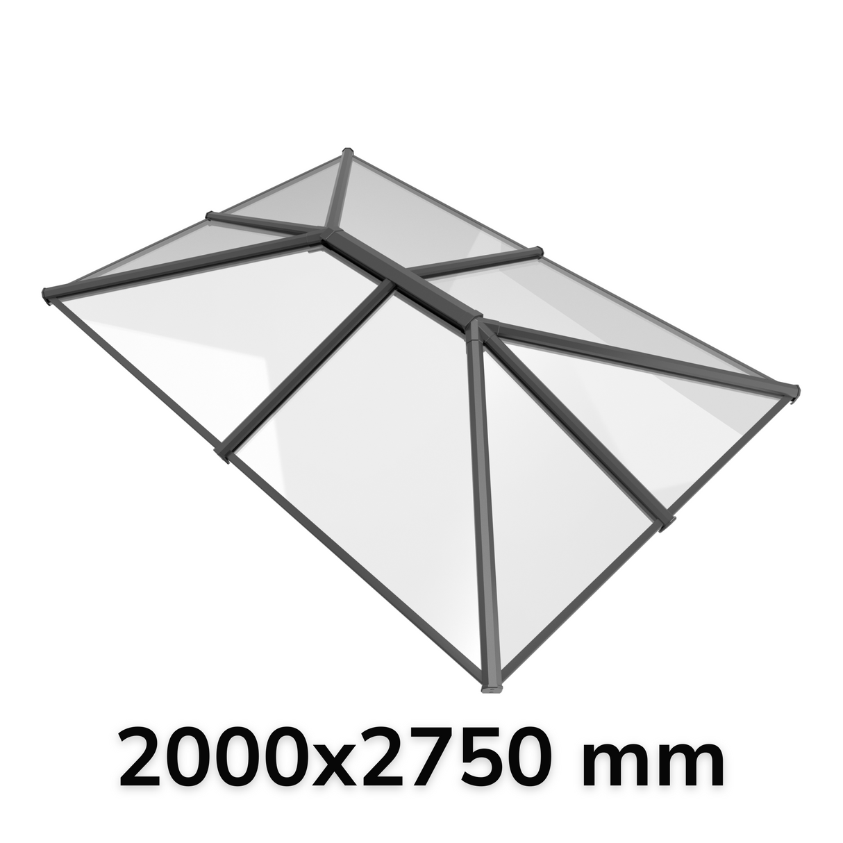 2000 x 2750 mm Stratus Verrière de Toit en Aluminium Style 4 (Traditionnel)