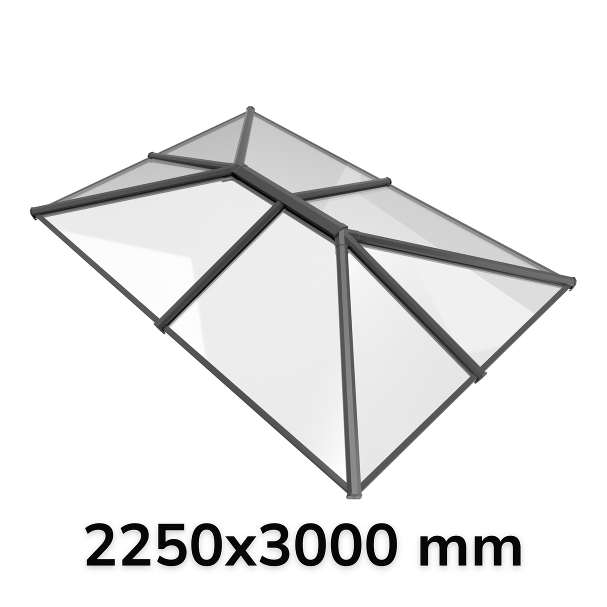 2250 x 3000 mm Stratus Verrière de Toit en Aluminium Style 4 (Traditionnel)