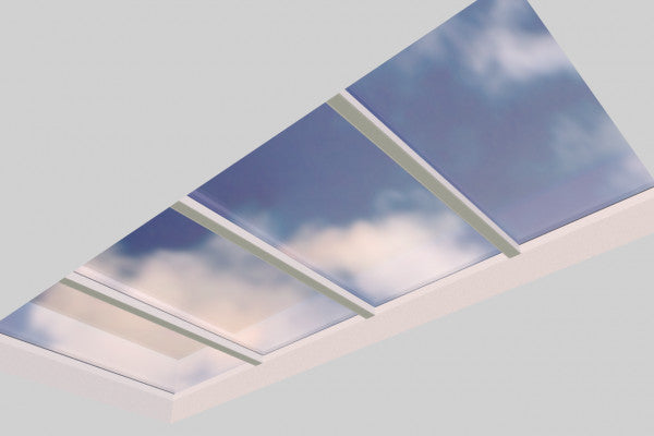 2500 x 5500 mm Fixed Glass Link Modular Skylight (4 Fixed 0 Opening)