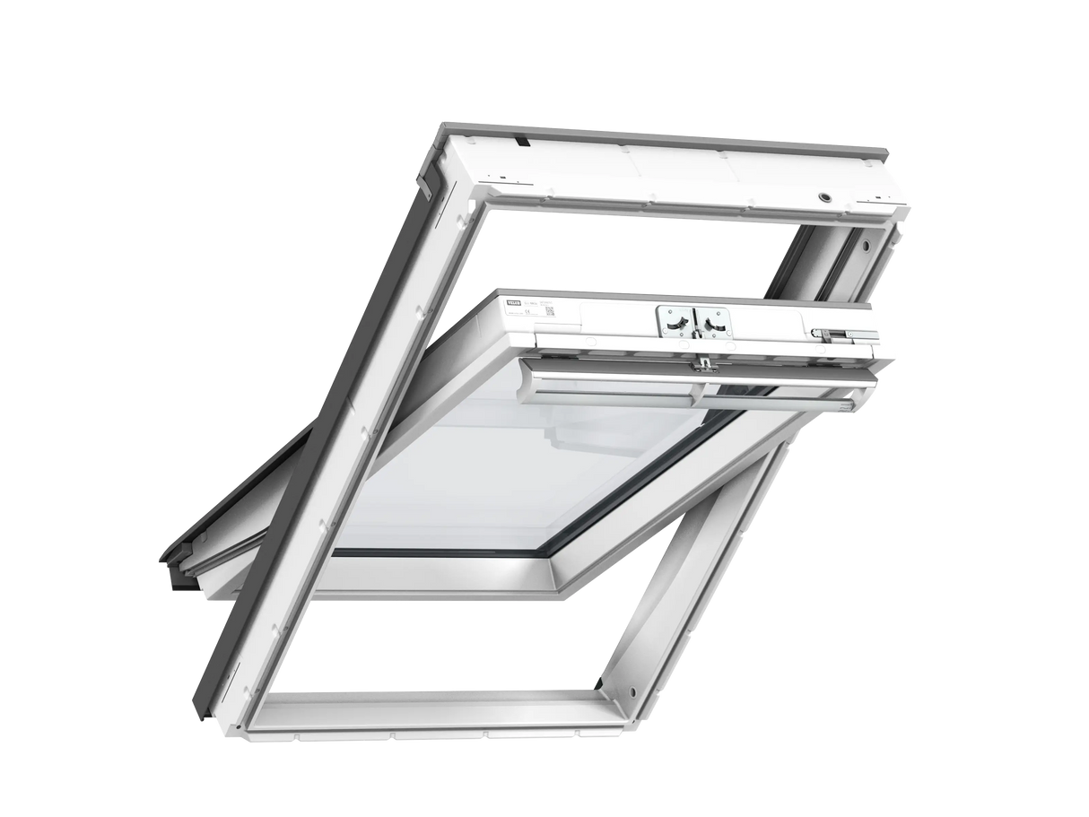 55x78 cm VELUX GGU CK02 0062 Manual Centre-Pivot Roof Window | White Polyurethane Maintenance Free | Triple Glazed.