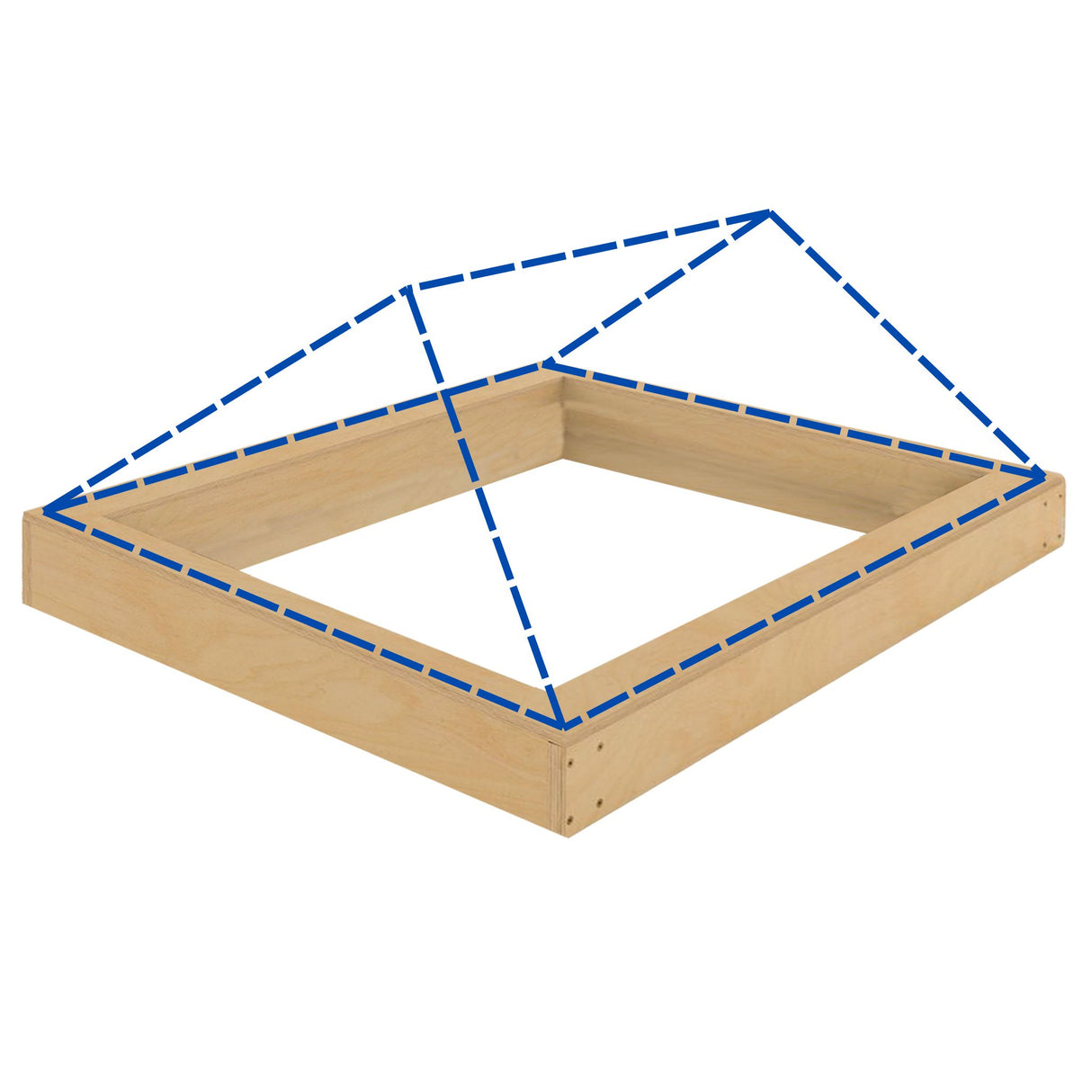 2250 x 2750 mm geïsoleerde opstand voor daklantaarn