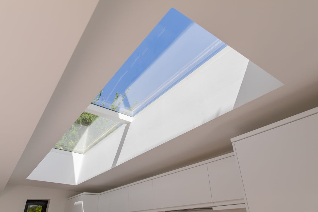 2500 x 5000 mm Electric Opening Glass Link Modular Skylight (2 Fixed 2 Opening)