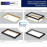 80 x 80 cm LD Lanterneau Avec Cadre pour Toit en Pente