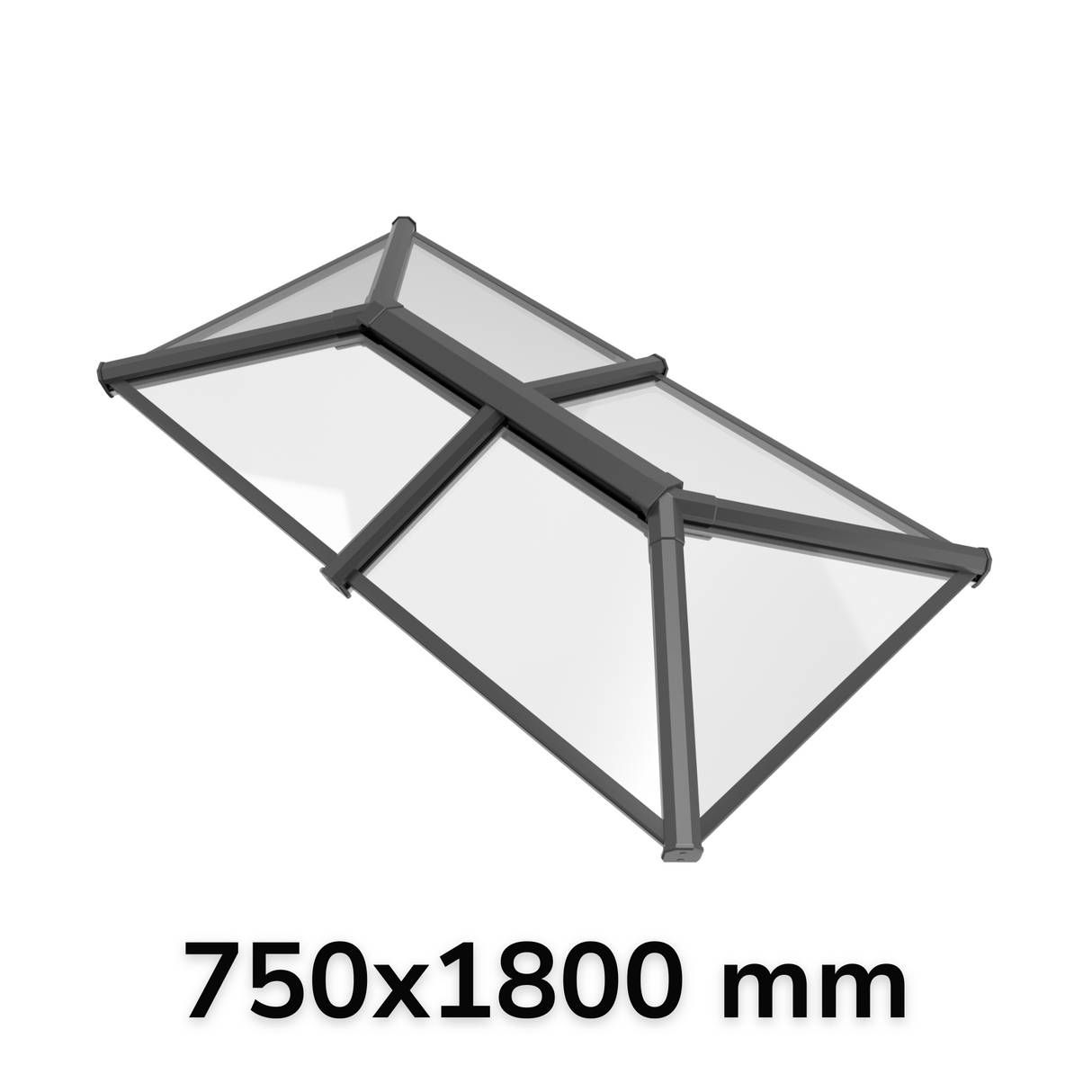 75 x 180 cm Stratus Aluminium Daklantaarn Stijl 2 (Traditioneel)