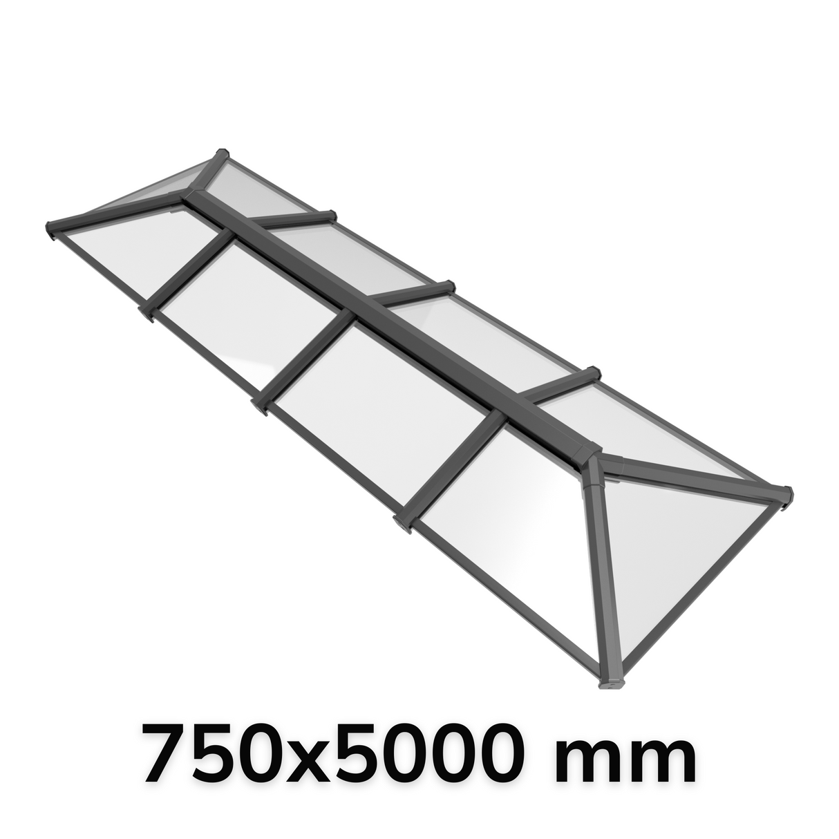 750 x 5000 mm Stratus Verrière de Toit en Aluminium Style 6 (Traditionnel)