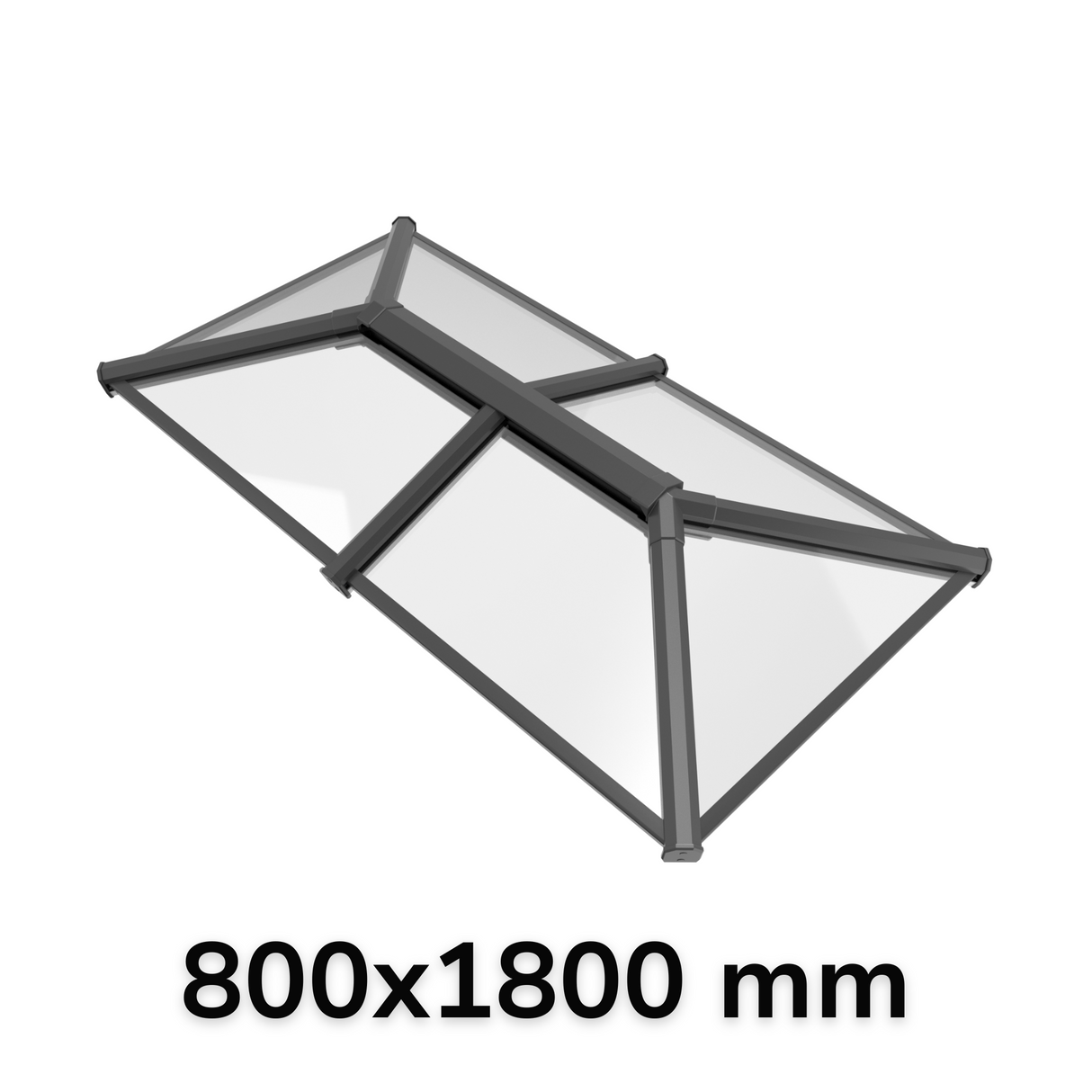 80 x 180 cm Stratus Aluminium Daklantaarn Stijl 2 (Traditioneel)