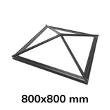 800 x 800 mm Stratus Verrière de Toit en Aluminium Style 8 (Pyramide)