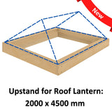 2000 x 4500 mm geïsoleerde opstand voor daklantaarn