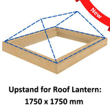 1750 x 1750 mm geïsoleerde opstand voor daklantaarn