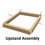 1200 x 4500 mm geïsoleerde opstand voor daklantaarn