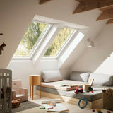 94x118 cm VELUX GGU PK06 0170 Manual Centre-Pivot Roof Window | White Polyurethane Maintenance Free | Double Glazed.